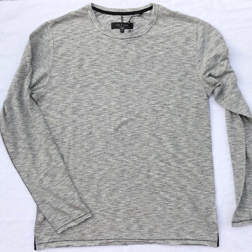 rag & bone linen blend Owen tee - striped